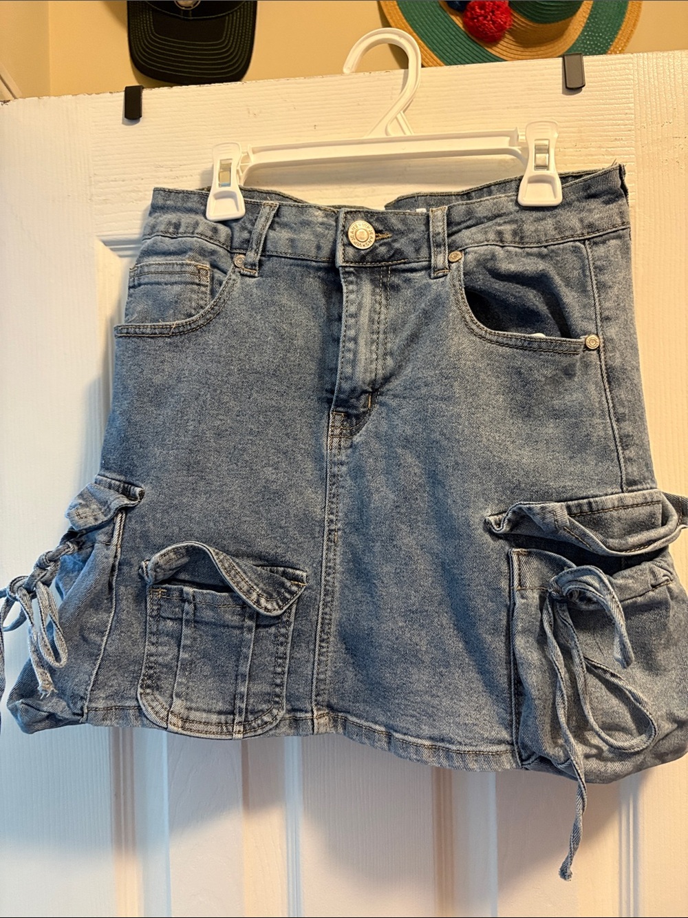 VIP Distressed Light Blue Denim Shorts